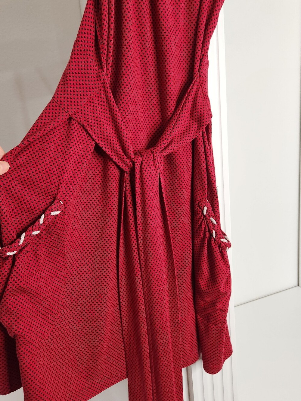 Juicy Couture Red Polka Dot Mini Dress with Braided Straps - Picture 2 of 3